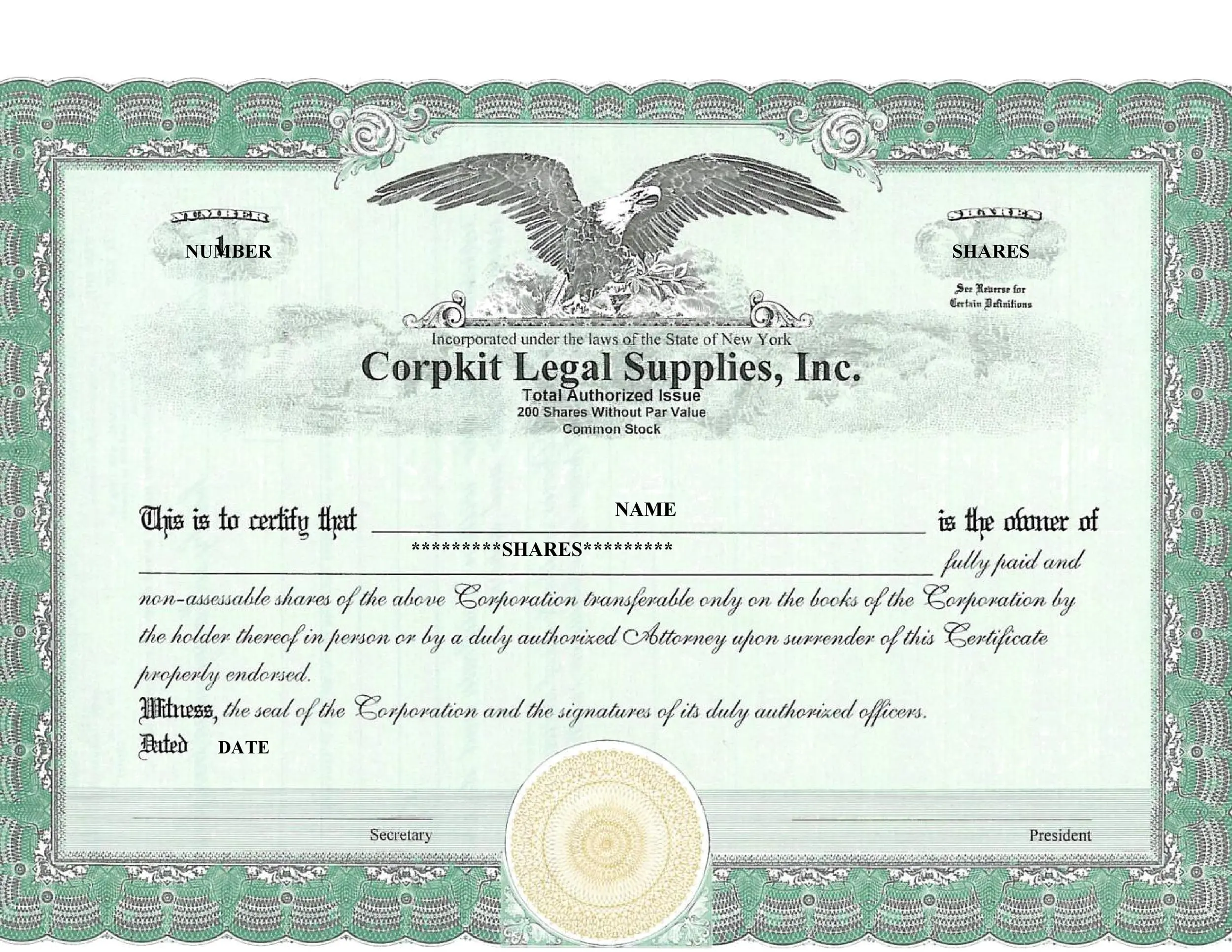 corporate stock certificate template, certificate of stock template, printable stock certificate template, electronic stock certificate template, corpkit stock certificate template, attorneys corporation service stock certificate template, company stock certificate template, llc stock certificate template, blank stock certificate template free