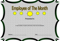 Employee of The Month Certificate Word Format (1st Editable Template)