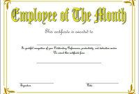 Employee of The Month Certificate Word Format (2nd Editable Template)