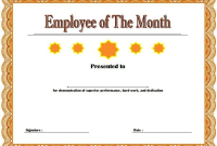Employee of The Month Certificate Word Format (3rd Editable Template)