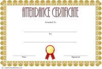 Free Certificate of Attendance Template Word (1st Editable Format)