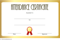 Free Certificate of Attendance Template Word (2nd Editable Format)