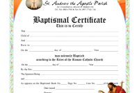 Free Printable Roman Catholic Church Baptism Certificate (1st Heaven Design)