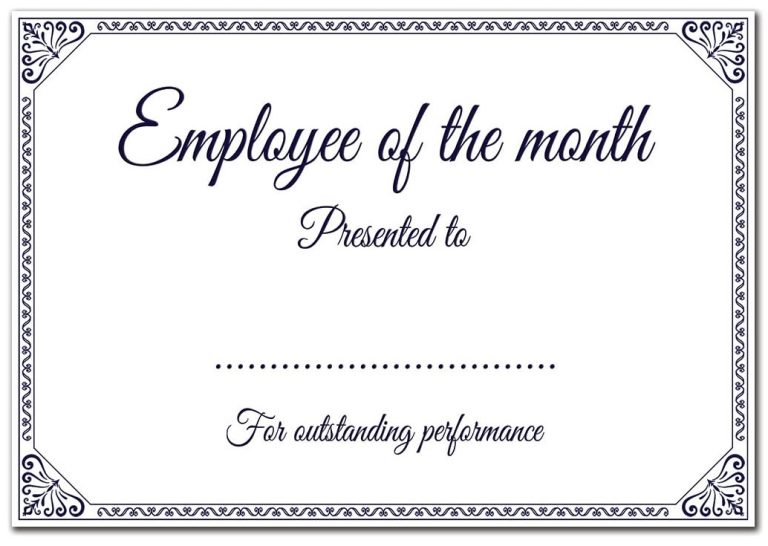 Free Employee of the Month Award Certificate Template (2026 Best ...