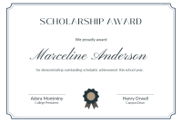 Scholarship Award Certificate Template Free Idea (2nd New Design)