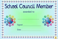 School Council Certificate Template (1st Free New Design)