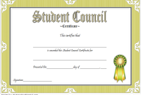Student Council Award Certificate Template Free (2nd Editable Format)