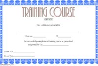 Training Course Certificate Template (2nd Free Customizable Format)
