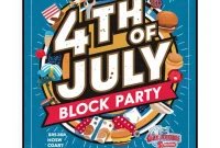 4th of July Block Party Flyer Template (2nd Free Printable Format) 4th of July Block Party Flyer Template (2nd Free Printable Format)