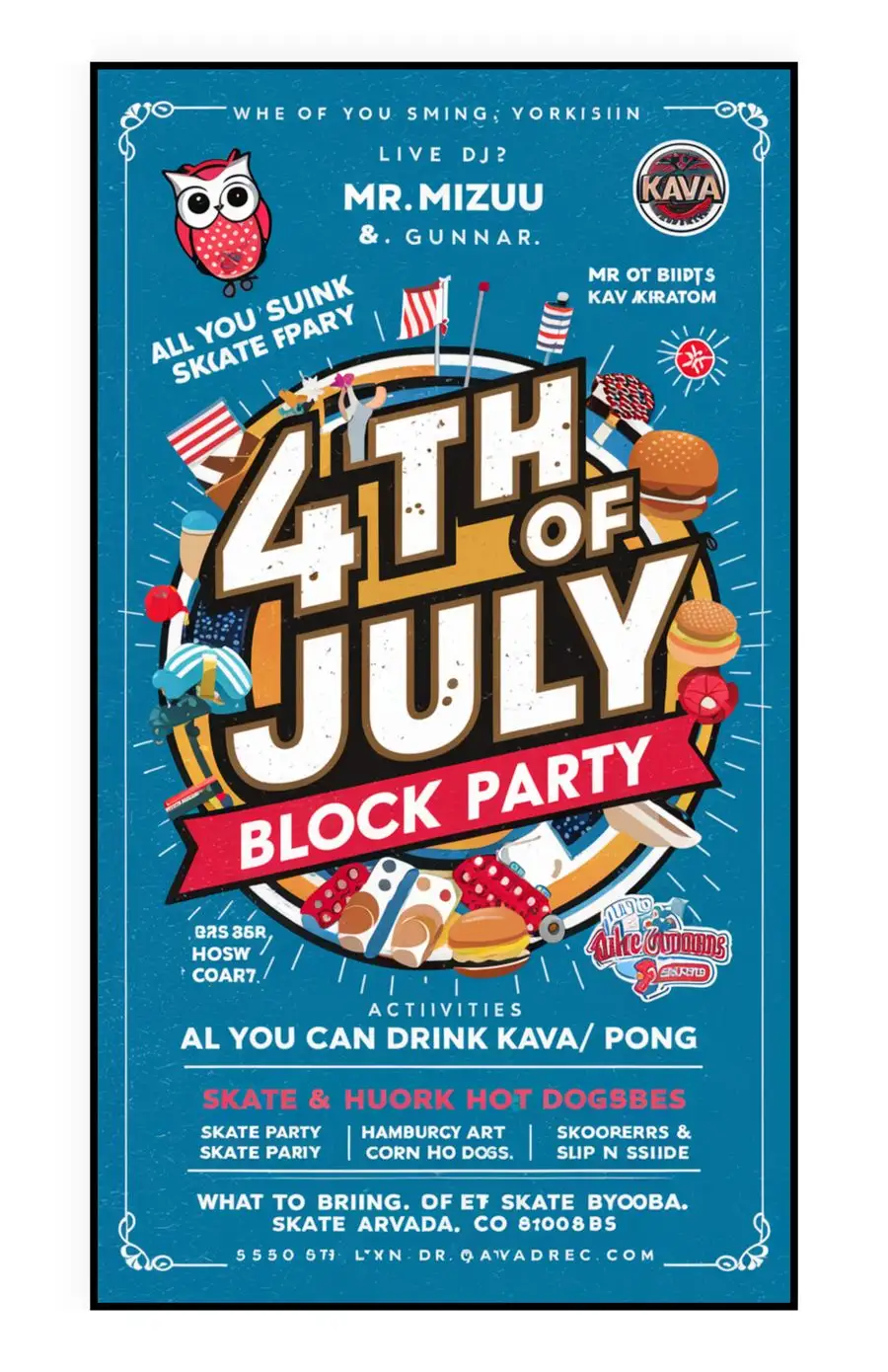 4th of July Block Party Flyer Template (2nd Free Printable Format) 4th of july celebration flyer template, 4th of july block party flyer template, 4th of july picnic flyer template, 4th of july parade flyer template, 4th of july golf cart parade flyer, 4th of july flyer template, 4th of july party flyers, fourth of july party flyer template