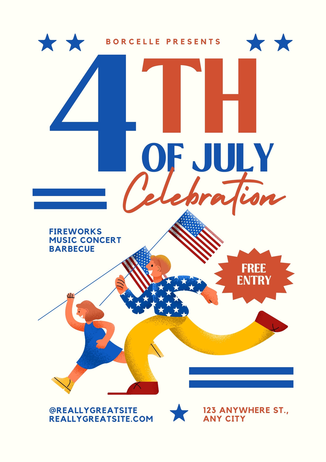 4th of July Celebration Flyer Template (2nd Free Independence Party Design) 4th of july celebration flyer template, 4th of july block party flyer template, 4th of july picnic flyer template, 4th of july parade flyer template, 4th of july golf cart parade flyer, 4th of july flyer template, 4th of july party flyers, fourth of july party flyer template