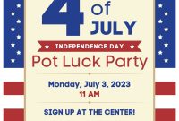 4th of July Potluck Flyer Template (2nd Free Word Format) 4th of July Potluck Flyer Template (2nd Free Word Format)