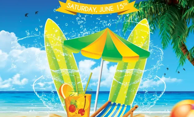 summer beach party flyer template, beach party flyer template free, beach party flyer/poster psd template, retirement party beach flyer template word, beach party poster template, summer beach party poster, psycho beach party poster, muscle beach party poster, heartbreakers beach party poster