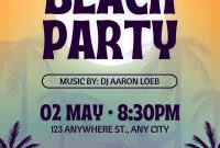 Beach Party Flyer Template Free PSD (3rd Best Pick)
