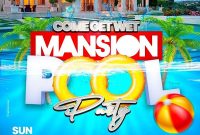 Epic Mansion Pool Party Flyer Template (2nd Best Choice) Epic Mansion Pool Party Flyer Template (2nd Best Choice)