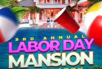 Epic Mansion Pool Party Flyer Template (3rd Best Choice) Epic Mansion Pool Party Flyer Template (3rd Best Choice)