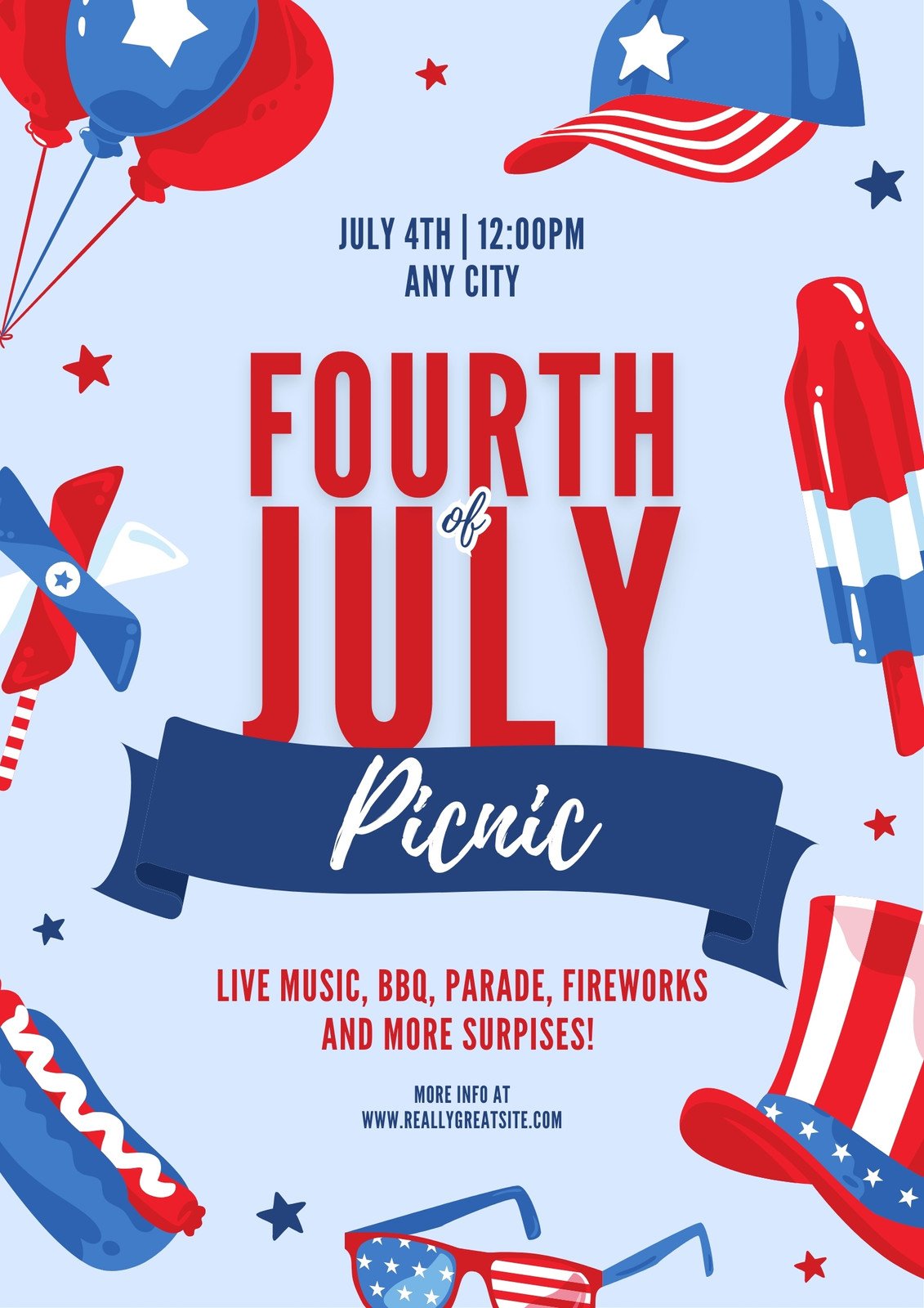 Free 4th of July Picnic Flyer Template (1st Amazing Design) 4th of july celebration flyer template, 4th of july block party flyer template, 4th of july picnic flyer template, 4th of july parade flyer template, 4th of july golf cart parade flyer, 4th of july flyer template, 4th of july party flyers, fourth of july party flyer template
