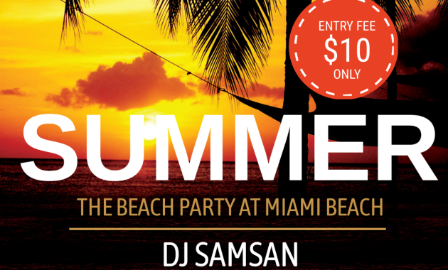 summer beach party flyer template, beach party flyer template free, beach party flyer/poster psd template, retirement party beach flyer template word, beach party poster template, summer beach party poster, psycho beach party poster, muscle beach party poster, heartbreakers beach party poster