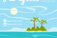 Free Beach Party Poster Template (2nd Main Choice)
