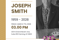 Funeral Flyer Template Free Printable (2nd Elegant Design) Funeral Flyer Template Free Printable (2nd Elegant Design)