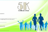 5K Race Certificate Template (2nd Free Editable Format)