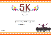 5K Running Certificate Template (1st Free Completion Design)