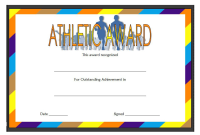 Athletic Award Certificate Template (1st Free Printable Format) Athletic Award Certificate Template (1st Free Printable Format)