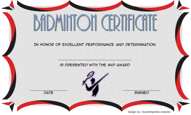 badminton certificate template, badminton award certificate, badminton certificate of achievement template, badminton tournament certificate template, free printable badminton certificate, badminton certificate design