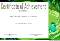 Badminton Award Certificate Template (3rd Free Championship Design)