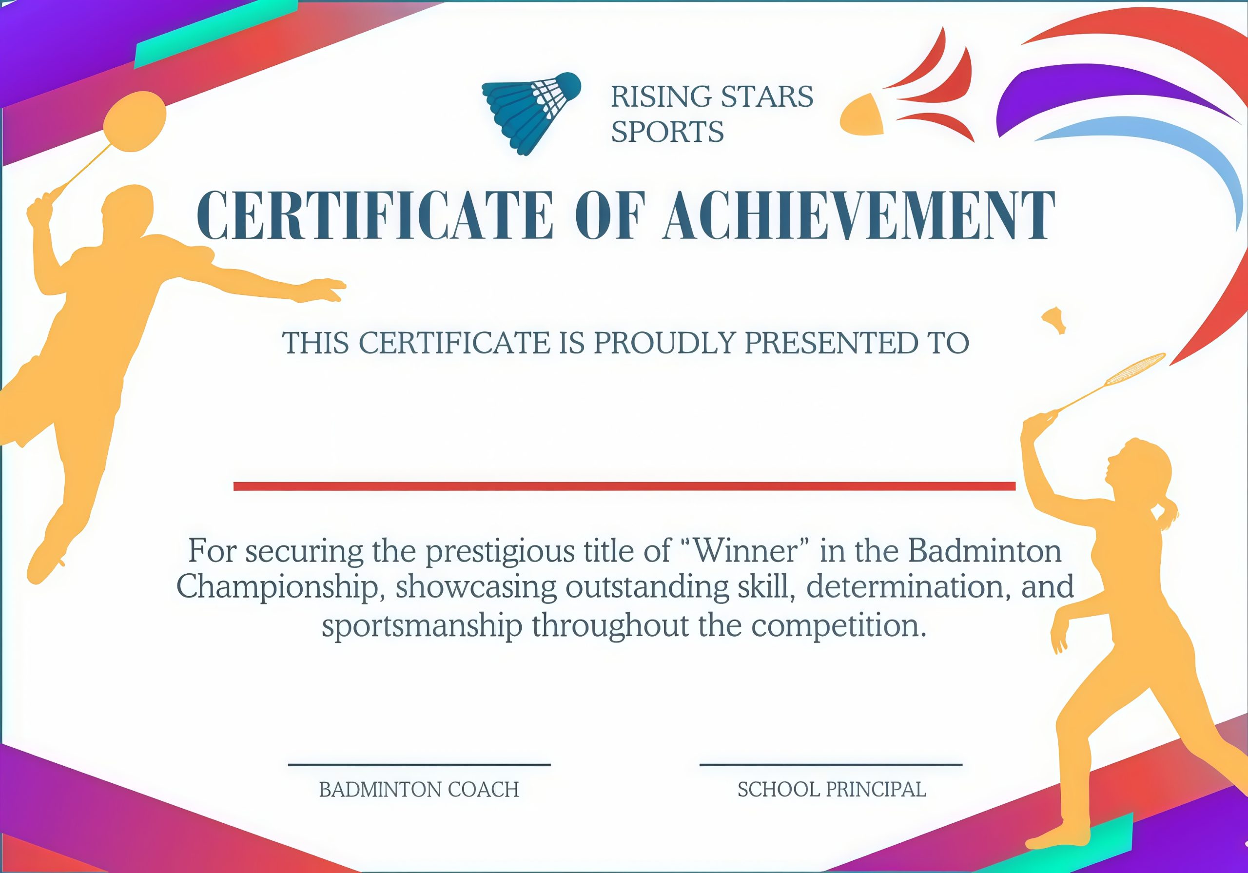 badminton certificate template, badminton award certificate, badminton certificate of achievement template, badminton tournament certificate template, free printable badminton certificate, badminton certificate design