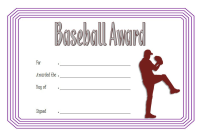 Baseball Award Certificate Template Word (2nd Editable Format) Baseball Award Certificate Template Word (2nd Editable Format)