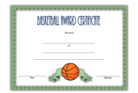 Basketball Award Certificate Template Free Customizable (3rd New Design)