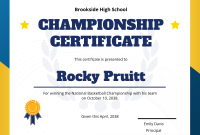 Basketball Championship Certificate Template (1st Best Sample) Basketball Championship Certificate Template (1st Best Sample)
