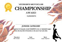 Basketball Championship Certificate Template (1st Free Design Sample) Basketball Championship Certificate Template (1st Free Design Sample)