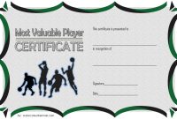 Basketball MVP Certificate Template Free Download (1st Best Player Design)