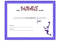 Basketball MVP Certificate Template Free Download (2nd Best Player Design)
