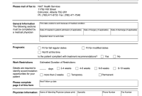 Fit to Work Medical Certificate Template (3rd Free Fillable Form)