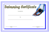 Free Editable Swimming Certificate Template (2nd Best Format) swimming certificate template, swimming competition certificate template, swim lesson certificate template, swimming lesson gift certificate template, swim team certificate template, swimming award certificate template, free printable swimming certificate template, swimming certificate templates free download
