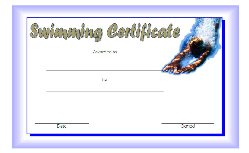 Free Editable Swimming Certificate Template: Dive into 2025 Competition
