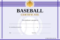 Free Printable Baseball Certificate Template (2nd New Design) Free Printable Baseball Certificate Template (2nd New Design)