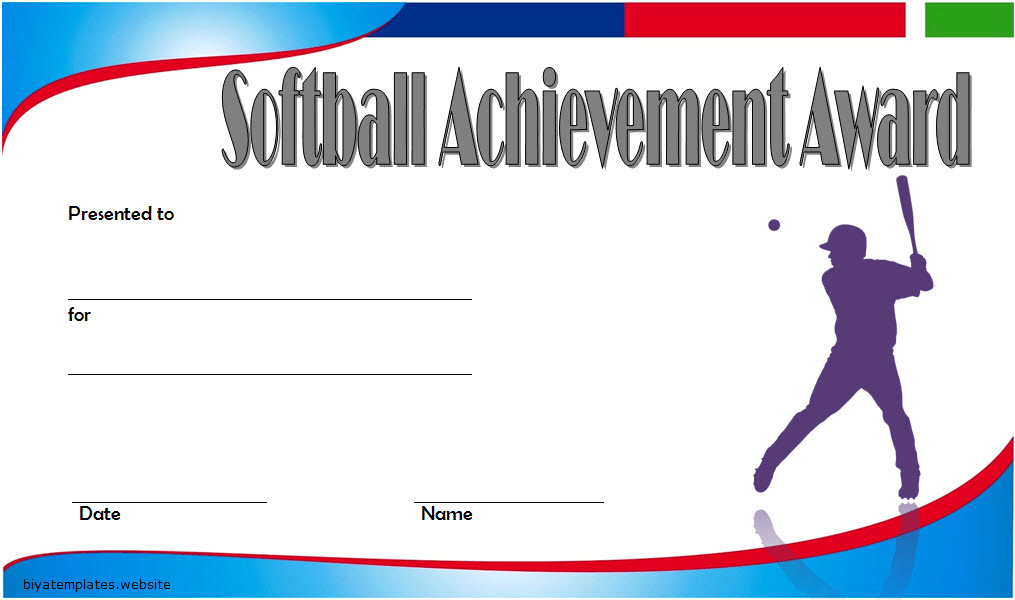 Free Softball Award Certificate Template (2nd Best Achievement Design) softball certificate template free, free softball award certificate template, softball coaching certificate printable, softball participation certificate, youth softball certificate templates, softball certificate templates for word, free printable softball certificate templates
