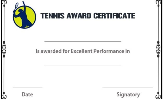 free tennis award certificate template, tennis certificate of achievement template, tennis champion certificate template word, free printable tennis certificates, printable tennis award certificate, sports award certificate template word