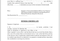 Medical Fitness Certificate Form (1st Free PDF Format)