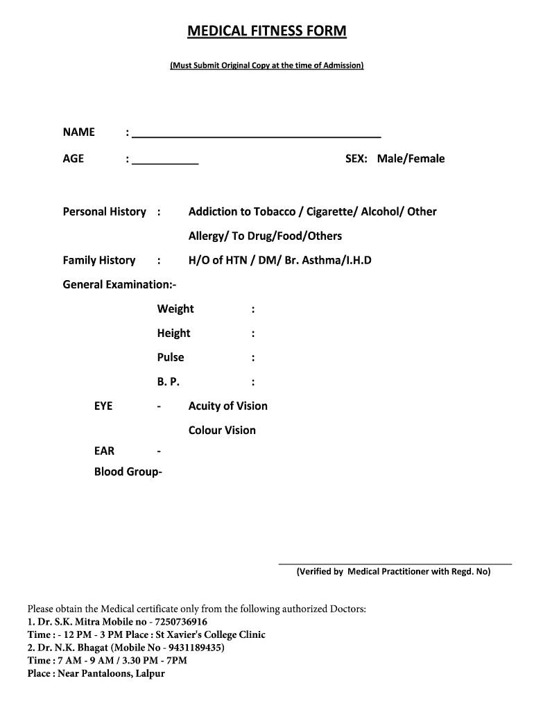 Medical Fitness Certificate Form (2nd Free PDF Format) medical fitness certificate template, medical certificate fit to work template, fit to work medical certificate template, medical fitness certificate for job, medical fitness certificate form, form of medical fitness certificate, physically and mentally fit certificate, free printable medical fitness certificate, medical fitness certificate pdf, medical certificate of fitness sample