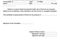Medical Fitness Certificate Template Word (2nd Free Printable Format)