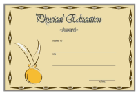 Physical Education Award Certificate Template (2nd Fascinating Design) Physical Education Award Certificate Template (2nd Fascinating Design)