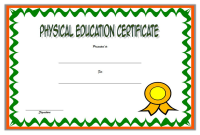 Physical Education Certificate Template (1st Free Editable Template) Physical Education Certificate Template (1st Free Editable Template)