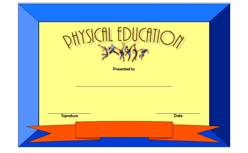 Physical Education Certificate Template: 2025 Free Fascinating Designs 1 Physical Education Certificate Template: 2025 Free Fascinating Designs
