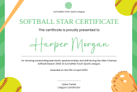 Softball All Star Certificate (Free 2025 Template Design Sample) Softball All Star Certificate (Free 2025 Template Design Sample)