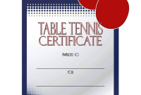 Table Tennis Certificate Template (3rd Free Unique Design)